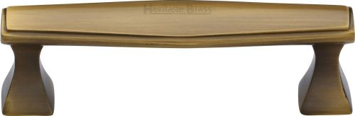Click Here To Enlarge This Photo Of C0334 96-AT Heritage Brass Cabinet Pull Deco Design 96mm ctc Antique Brass Finish