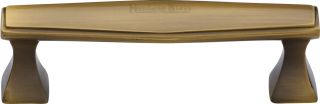 C0334 96-AT Heritage Brass Cabinet Pull Deco Design 96mm ctc Antique Brass Finish