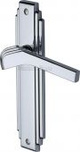 TIF5210-PC Heritage Brass Door Handle Lever Latch Tiffany Design Polished Chrome Finish