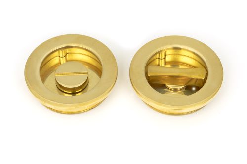 Click Here To Enlarge This Photo Of 47171 From the Anvil Polished Brass 60mm Plain Round Pull - Privacy Set