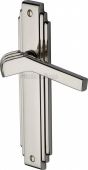 TIF5210-PNF Heritage Brass Door Handle Lever Latch Tiffany Design Polished Nickel Finish