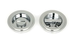 47187 From the Anvil Polished Chrome 60mm Art Deco Round Pull - Privacy Set
