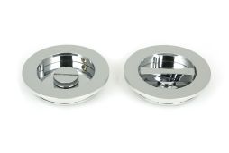 47190 From the Anvil Polished Chrome 75mm Plain Round Pull - Privacy Set
