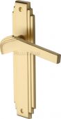 TIF5210-SB Heritage Brass Door Handle Lever Latch Tiffany Design Satin Brass Finish