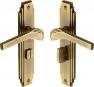 TIF5230-AT Heritage Brass Door Handle Bathroom Set Tiffany Design Antique Brass Finish