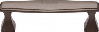 C0334 96-MB Heritage Brass Cabinet Pull Deco Design 96mm ctc Matt Bronze Finish