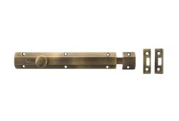 Atlantic - ASB8AB Solid Brass Surface Door Bolt 8" - Antique Brass