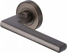TRI1352-MB Heritage Brass Door Handle Lever on Rose Trident Design Matt Bronze Finish