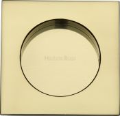 C1860-PB Heritage Brass Square Flush Pull 63 x 63mm Polished Brass finish