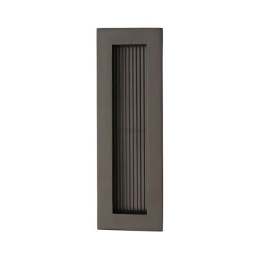 Click Here To Enlarge This Photo Of C1865 175-MB Heritage Brass Reeded  Rectangular Flush Pull 175 x 58mm Matt Bronze finish