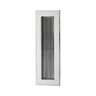 Click Here To Enlarge This Photo Of C1865 175-PC Heritage Brass Reeded  Rectangular Flush Pull 175 x 58mm Polished Chrome finish