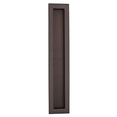 Click Here To Enlarge This Photo Of C1865 300-MB Heritage Brass Reeded Rectangular Flush Pull 300 x 58mm Matt Bronze finish