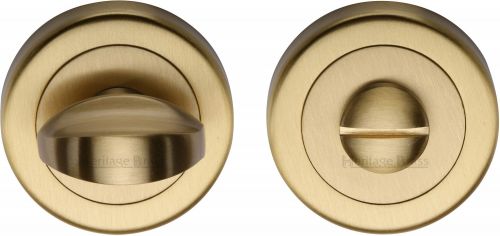 Click Here To Enlarge This Photo Of V0678-SB Heritage Brass Thumbturn & Emergency Release Satin Brass Finish