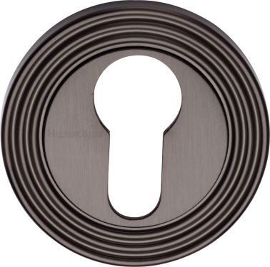 Click Here To Enlarge This Photo Of RR4020-MB Heritage Brass Euro Profile Cylinder Escutcheon Matt Bronze finish