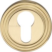RR4020-SB Heritage Brass Euro Profile Cylinder Escutcheon Satin Brass finish