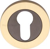 RS2004-BSB Heritage Brass Euro Profile Cylinder Escutcheon Matt Bronze/Satin Brass finish