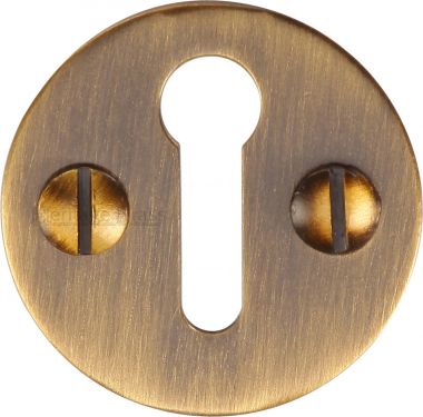 Click Here To Enlarge This Photo Of V1010-AT Heritage Brass Keyhole Escutcheon Antique Brass Finish