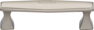 C0334 96-SN Heritage Brass Cabinet Pull Deco Design 96mm ctc Satin Nickel Finish
