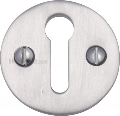 Click Here To Enlarge This Photo Of V1010-SC Heritage Brass Keyhole Escutcheon Satin Chrome Finish
