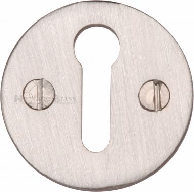 Click Here To Enlarge This Photo Of V1010-SN Heritage Brass Keyhole Escutcheon Satin Nickel Finish