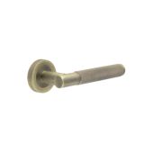 JV850AB Frelan Hardware 'Bari' Antique Brass Knurled Lever on Rose