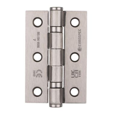Click Here To Enlarge This Photo Of HIN1322/7SN - Carlisle Brass Eurospec 76mm x 51mm x 2mm Ball Bearing Hinges Grade 7 (40kg) Satin Nickel