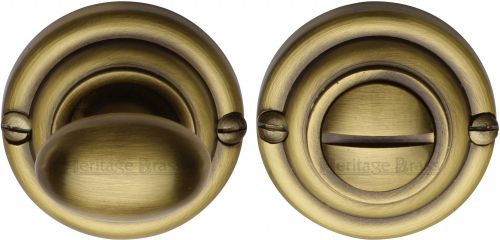 Click Here To Enlarge This Photo Of V1015-AT Heritage Brass Thumbturn & Emergency Release Antique Brass Finish