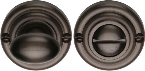 Click Here To Enlarge This Photo Of V1015-MB Heritage Brass Thumbturn & Emergency Release Matt Bronze Finish