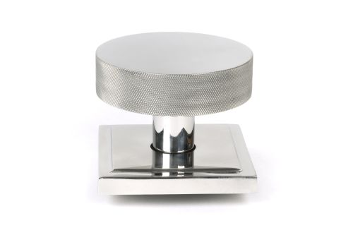 Click Here To Enlarge This Photo Of 46769 From the Anvil Polished Marine SS (316) Brompton Centre Door Knob (Square)
