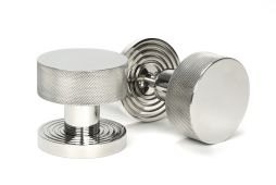 46808 From the Anvil Polished Marine SS (316) Brompton Mortice/Rim Knob Set (Beehive)