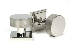 46809 From the Anvil Polished Marine SS (316) Brompton Mortice/Rim Knob Set (Square)