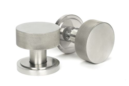 Click Here To Enlarge This Photo Of 46811 From the Anvil Satin Marine SS (316) Brompton Mortice/Rim Knob Set (Art Deco)