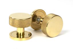 50835 From the Anvil Polished Brass Brompton Mortice/Rim Knob Set Knob (Plain)