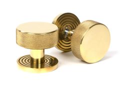50837 From the Anvil Polished Brass Brompton Mortice/Rim Knob Set Knob (Beehive)