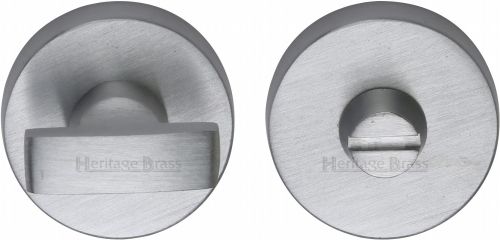 Click Here To Enlarge This Photo Of V1018-SC Heritage Brass Thumbturn & Emergency Release Satin Chrome Finish