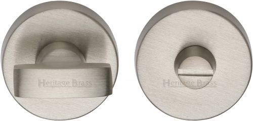 Click Here To Enlarge This Photo Of V1018-SN Heritage Brass Thumbturn & Emergency Release Satin Nickel Finish