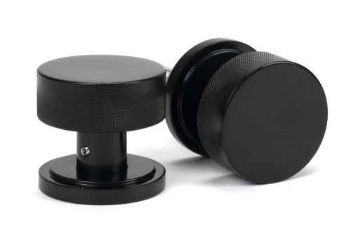 Click Here To Enlarge This Photo Of 46795 From the Anvil Black Brompton Mortice/Rim Knob Set (Art Deco)