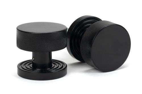 Click Here To Enlarge This Photo Of 46796 From the Anvil Black Brompton Mortice/Rim Knob Set (Beehive)