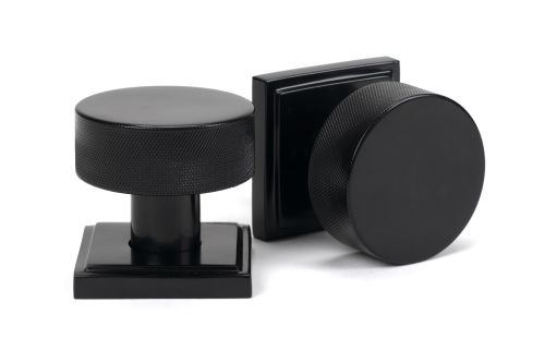 Click Here To Enlarge This Photo Of 46797 From the Anvil Black Brompton Mortice/Rim Knob Set (Square)