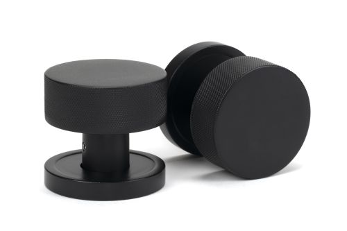 Click Here To Enlarge This Photo Of 46798 From the Anvil Matt Black Brompton Mortice/Rim Knob Set (Plain)
