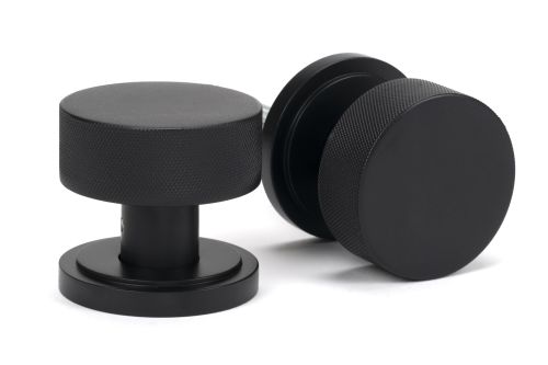 Click Here To Enlarge This Photo Of 46799 From the Anvil Matt Black Brompton Mortice/Rim Knob Set (Art Deco)