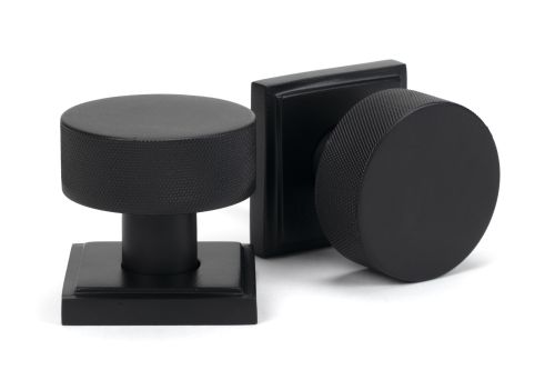 Click Here To Enlarge This Photo Of 46801 From the Anvil Matt Black Brompton Mortice/Rim Knob Set (Square)