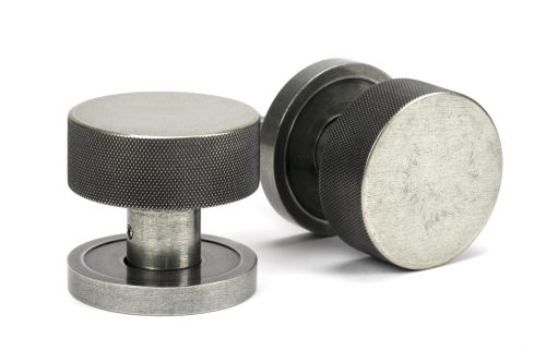 Click Here To Enlarge This Photo Of 46802 From the Anvil Pewter Brompton Mortice/Rim Knob Set (Plain)
