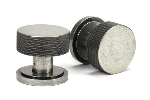 Click Here To Enlarge This Photo Of 46803 From the Anvil Pewter Brompton Mortice/Rim Knob Set (Art Deco)