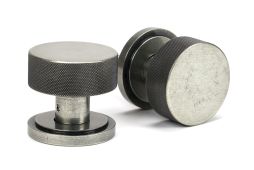 46803 From the Anvil Pewter Brompton Mortice/Rim Knob Set (Art Deco)