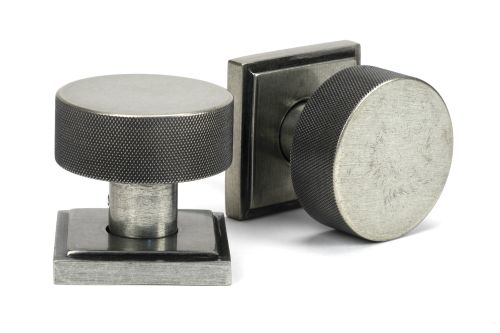 Click Here To Enlarge This Photo Of 46805 From the Anvil Pewter Brompton Mortice/Rim Knob Set (Square)