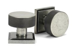 46805 From the Anvil Pewter Brompton Mortice/Rim Knob Set (Square)