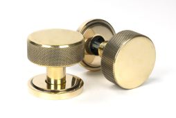 46775 From the Anvil Aged Brass Brompton Mortice/Rim Knob Set (Art Deco)