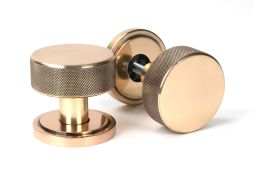 46791 From the Anvil Polished Bronze Brompton Mortice/Rim Knob Set (Art Deco)