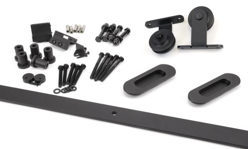 Click Here To Enlarge This Photo Of 93230 From the Anvil 100kg Black (Top Mount) Sliding Door Hardware Kit (2m Track)